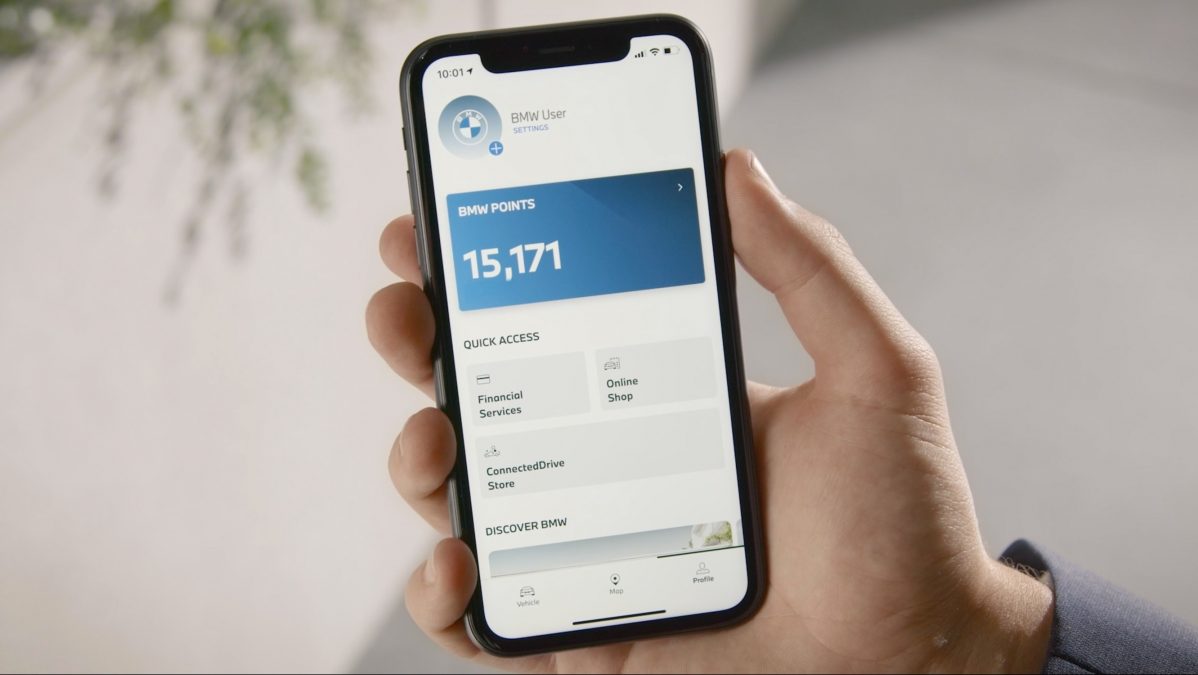 Body z programu BMW Points lze spravovat v mobilní aplikaci.